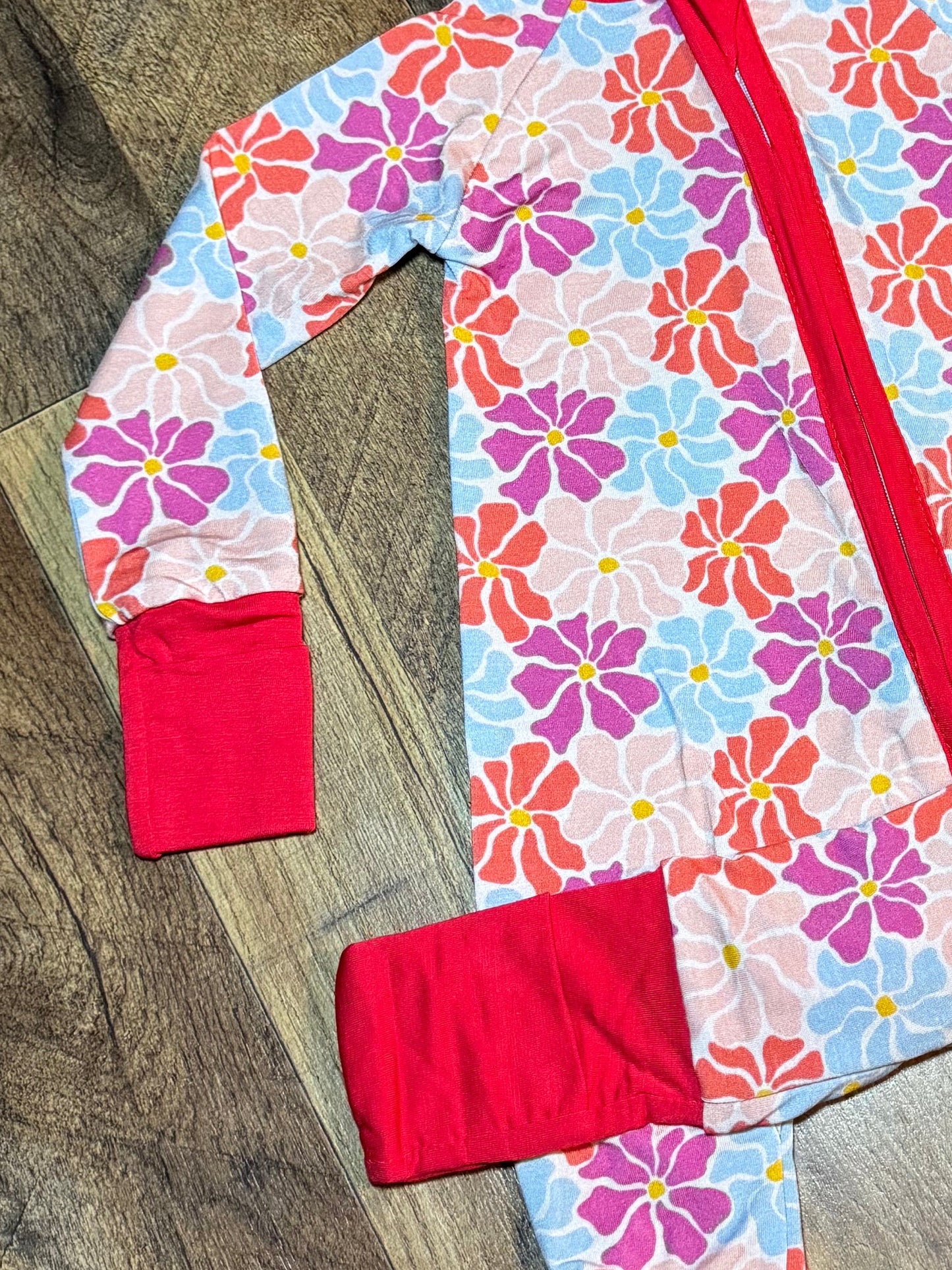 Colorful Bright Floral 0-3 Bamboo Zippy Sleeper