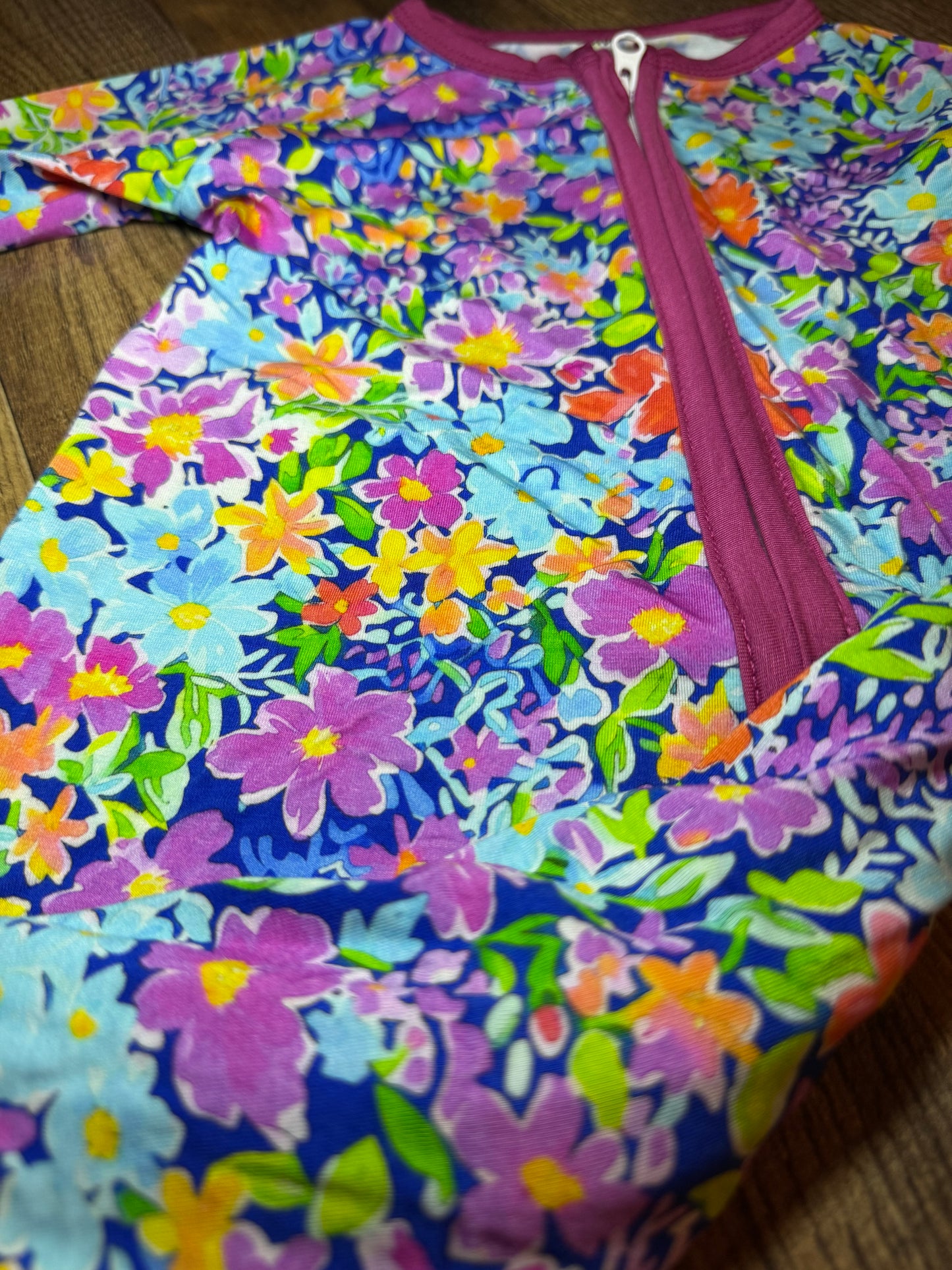 Bright Floral 12-18 Bamboo Zippy