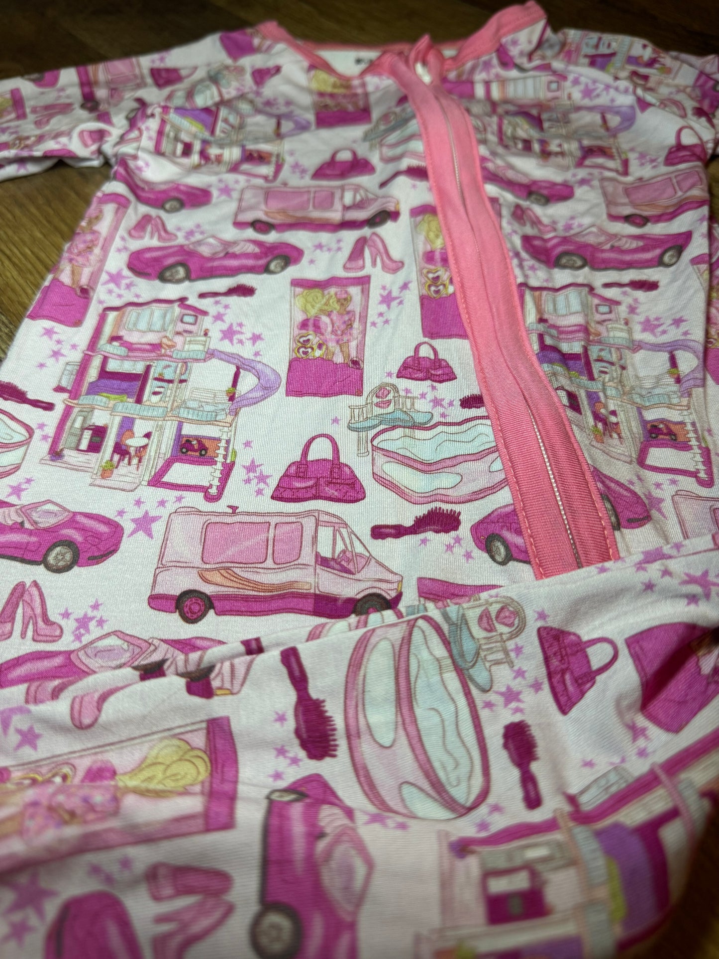 Barbie Inspired Girls Pink Bamboo 18-24 Zippy