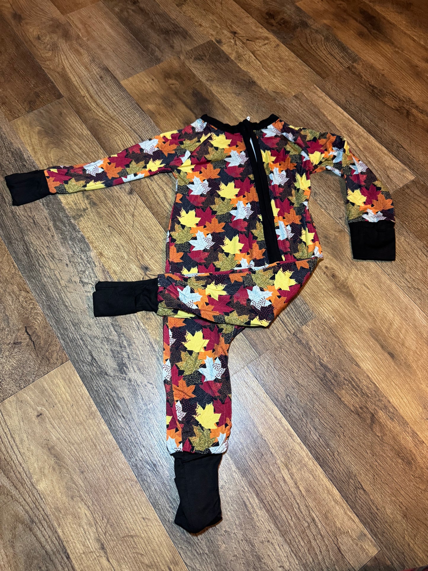 Autumn Fall Leaves 6-12 Bamboo Zippy