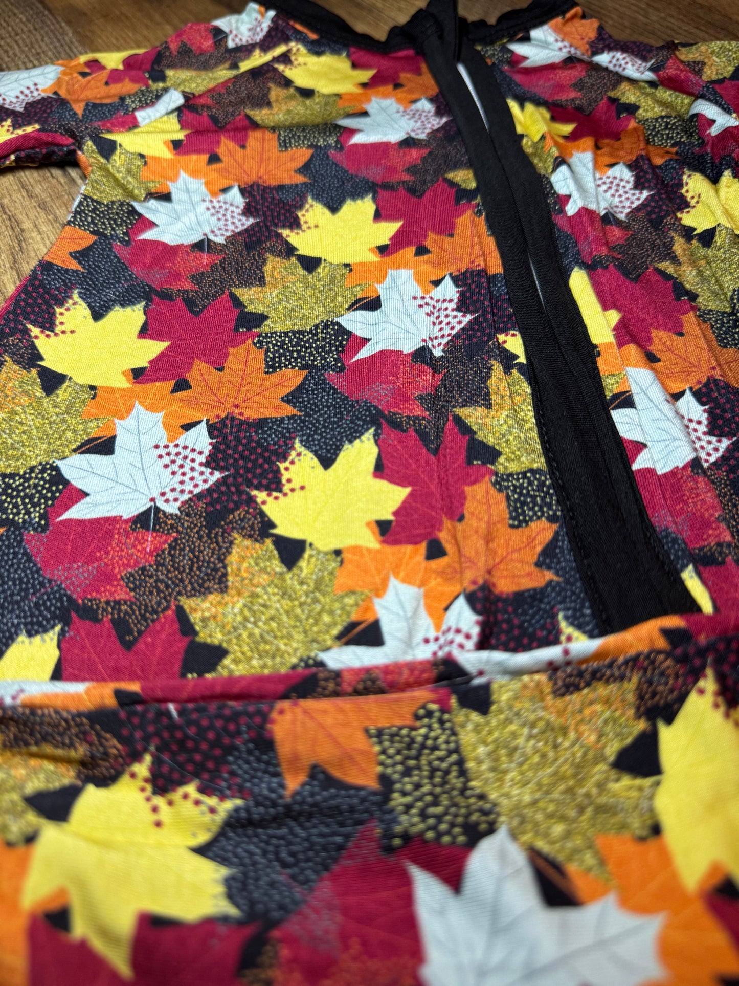 Autumn Fall Leaves 6-12 Bamboo Zippy