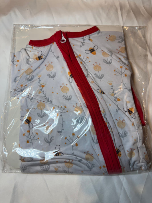 Flower & Bee 0-3 Bamboo Zippy