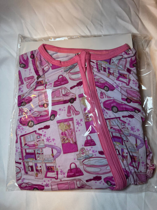 Barbie Inspired Girls Pink Bamboo 18-24 Zippy