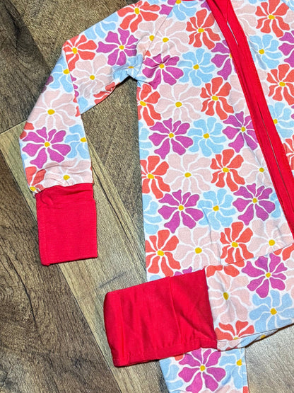 Colorful Bright Floral 0-3 Bamboo Zippy Sleeper